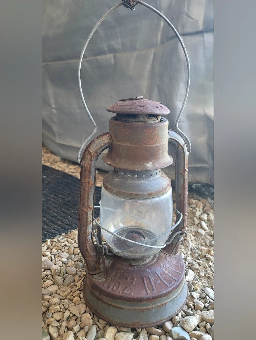 Vintage Antique DIETZ D-LITE 2 LAMP Lantern Kerosene Antique Barn OLD Decor